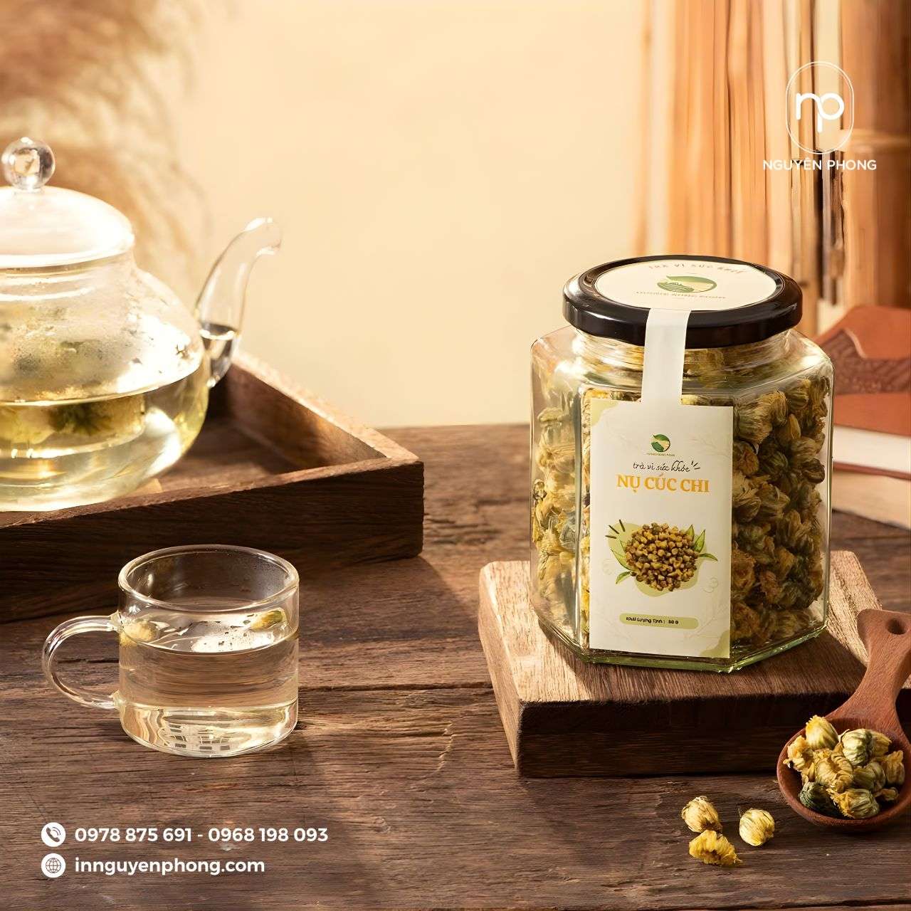 In Tem Dán Trà Hoa Thảo Mộc Đẹp, Chuyên Nghiệp, Giá Tốt